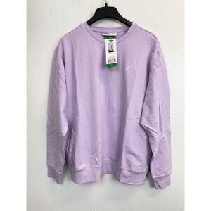 NEW FILA Light Purple Cotton-Spandex Sweater Women's XL Side Pockets Pullover
